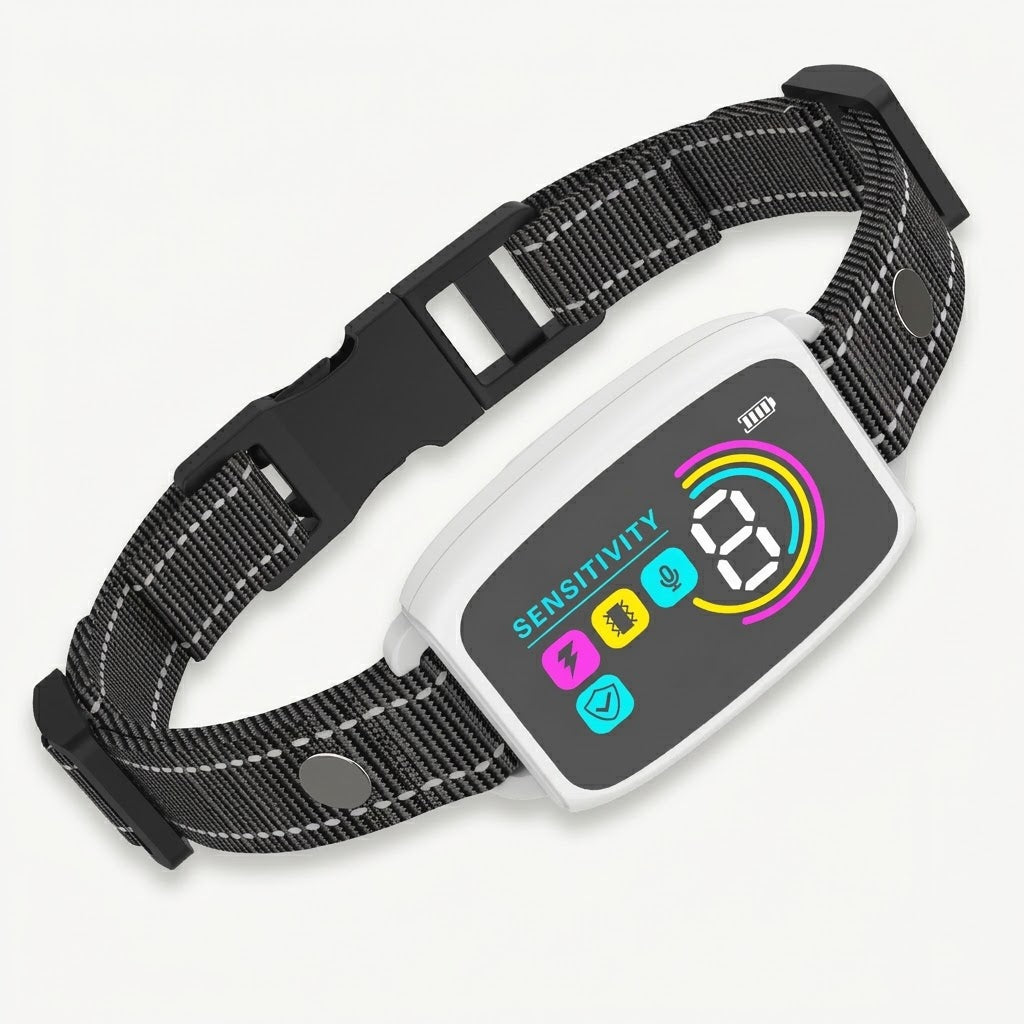 Nivesia rechargeable dog bark training collar with color display