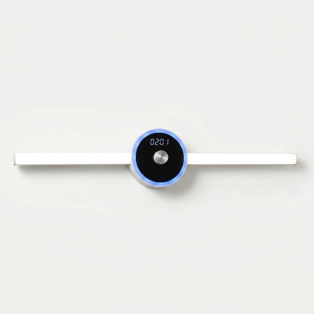 Nivesia rechargeable motion sensor cabinet light mounted inside a wardrobe