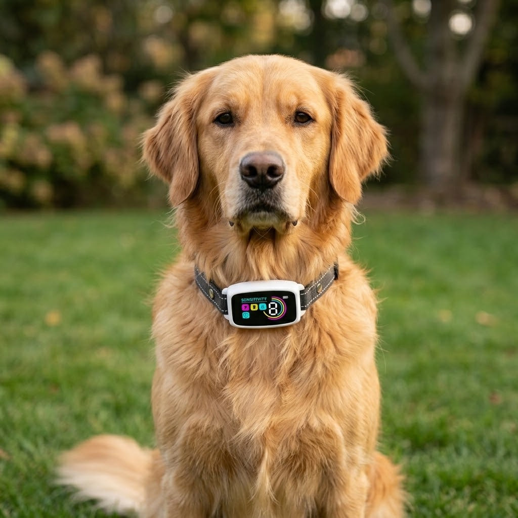 Nivesia rechargeable dog bark training collar with color display