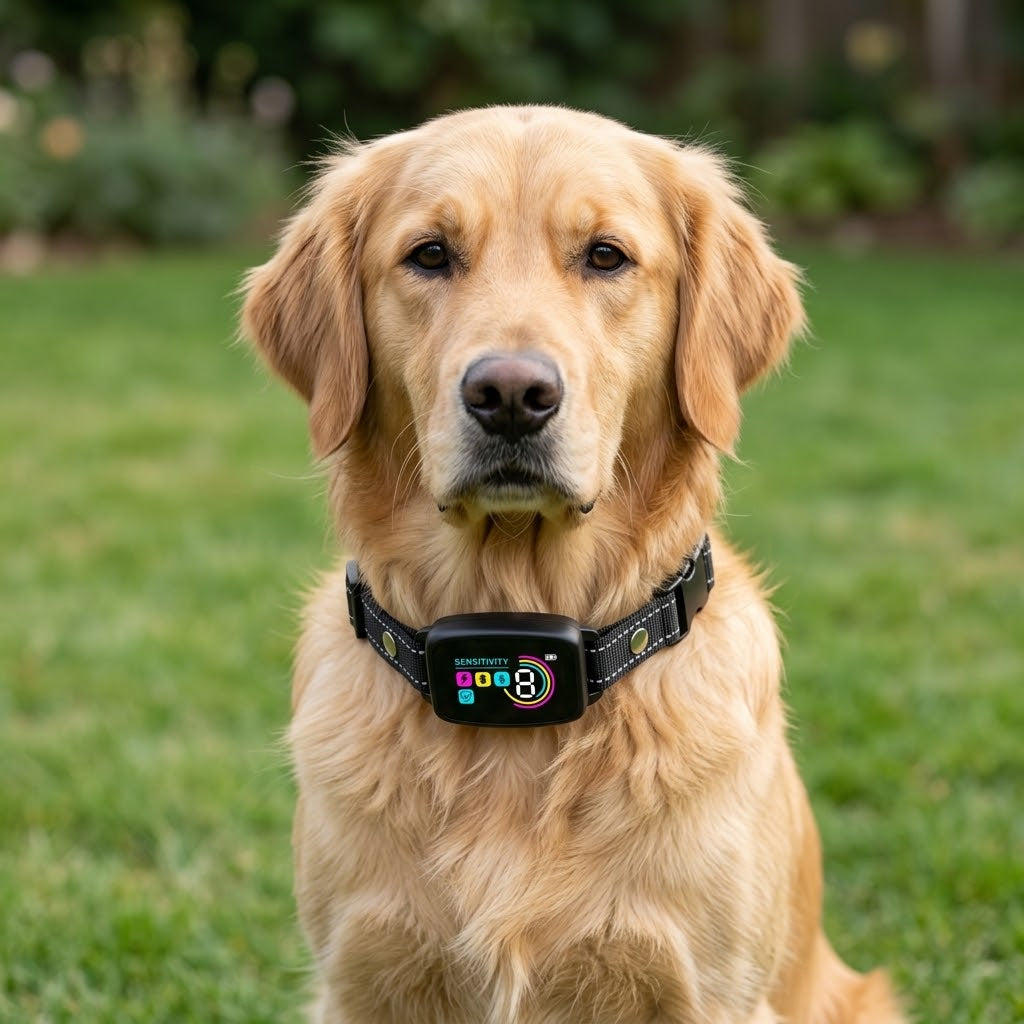 Nivesia rechargeable dog bark training collar with color display