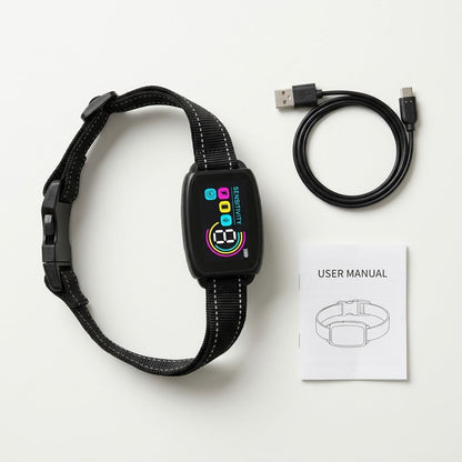 Nivesia rechargeable dog bark training collar with color display