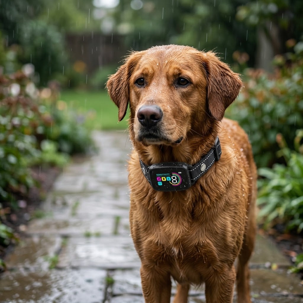 Nivesia rechargeable dog bark training collar with color display