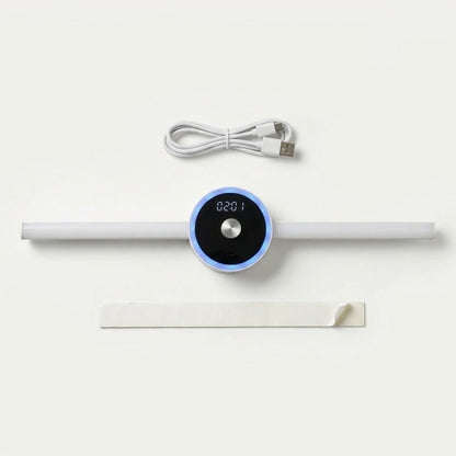 Nivesia rechargeable motion sensor cabinet light mounted inside a wardrobe